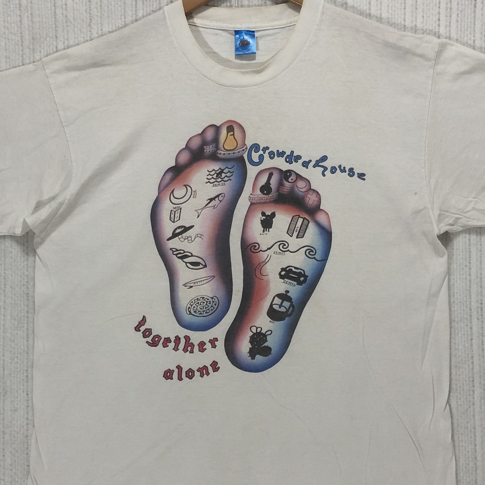 Vintage Crowded House Together Alone 1994 North American Tour T-Shirt XL White